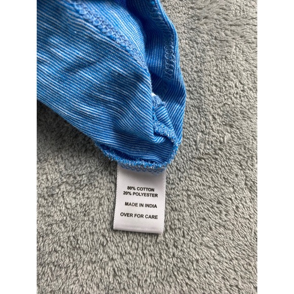 Coral Bay Women's Blue Fish Print Polo Shirt Size 1X Short Sleeve Collared - Picture 9 of 9